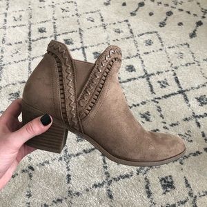Tan booties. Great condition!